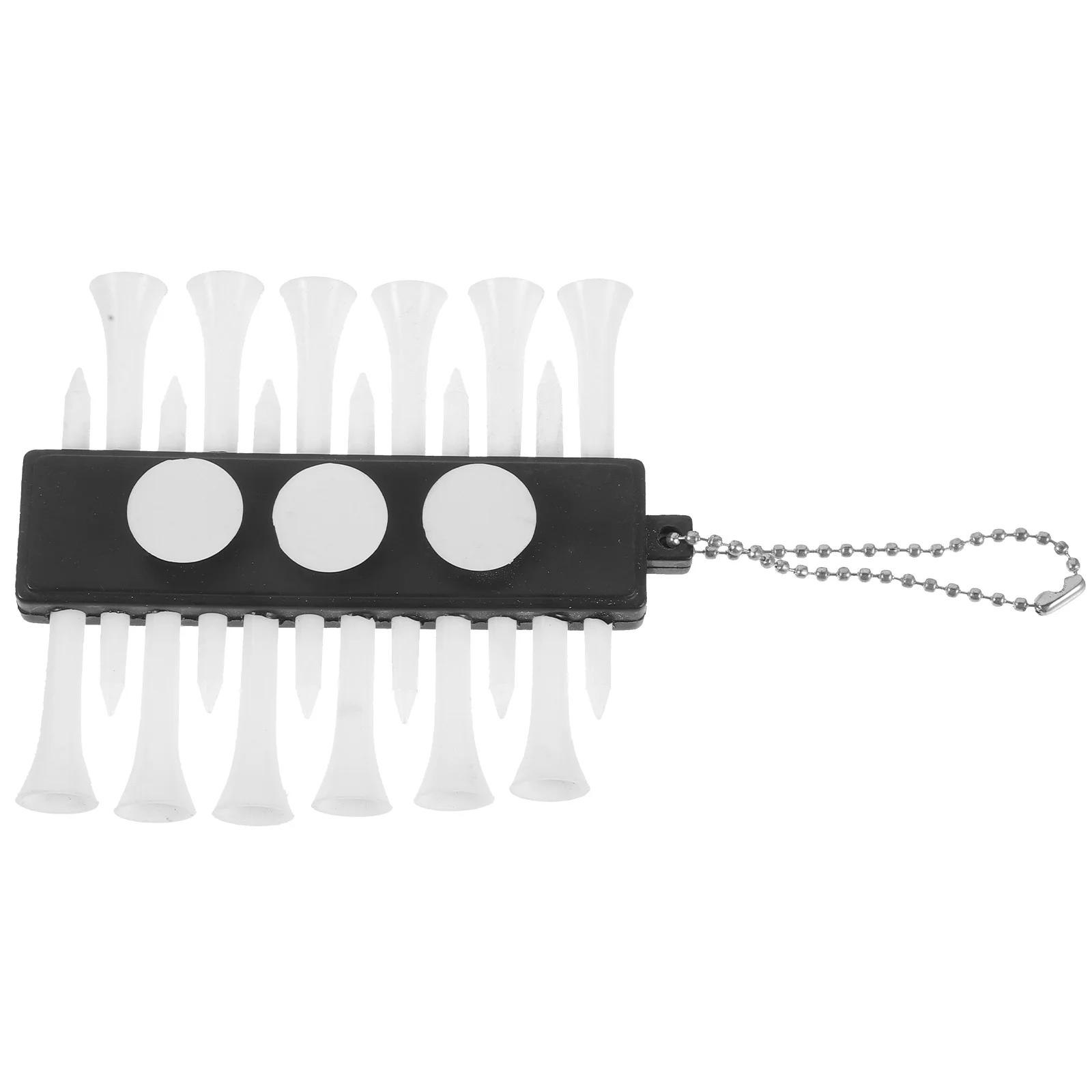 

Golf Spike Seat Plastic Ball Tee Carrier Position Mark Pendant Set (white)