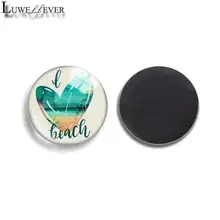 

30mm 35mm Summer Beach Blackboard Round Glass Refrigerator Fridge Magnet Findings 747 Parts Accessories