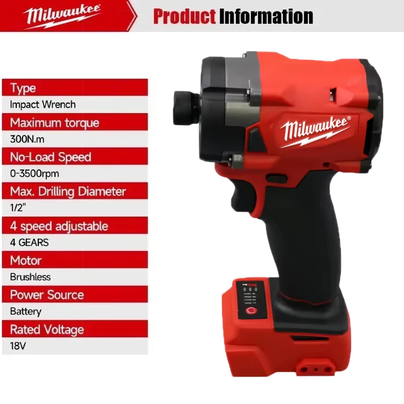 Milwaukee 20V Rechargeable Impact Driver - New Quality Upgrade, Strong Driving Force, Long Life & Easy to Control 3