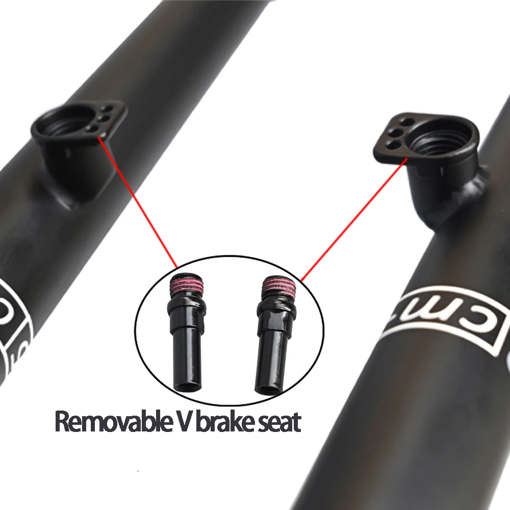 26/27.5er darkrock CM-3 /CM-5 cr-mo Vince 28.6mmディスクおよびvブレーキ mtb リジッドフォーク マウンテンバイクパーツ マットグロス 26&frasl;27.5ER DARKROCK CM-3 &frasl;CM-5 Cr-Mo Steels Front Fork 28.6