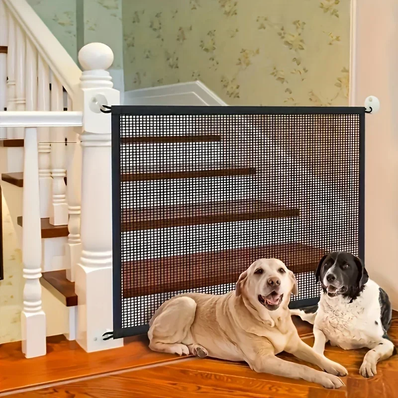 Portable pet safety door Durable nylon barrier stairs and balconies no drilling required pet gate pet gate