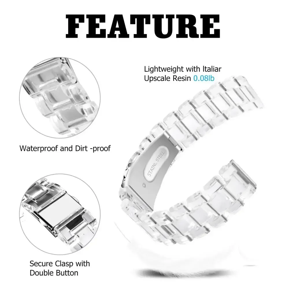Vibrant 22mm Resin Strap Replacement Watchband