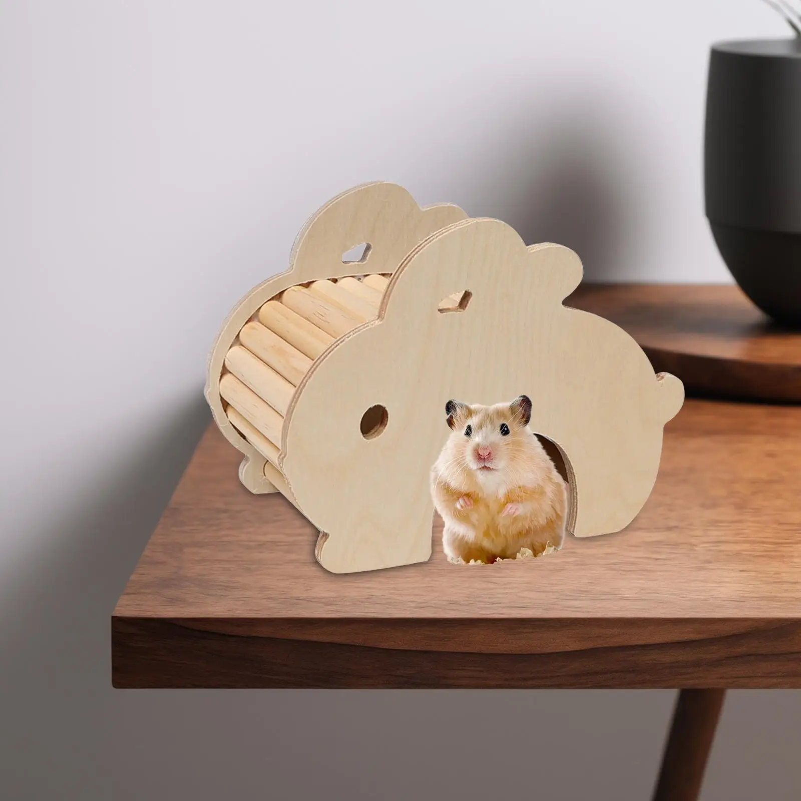 Hamster Wooden House Hideout Habitats Decor Climbing Hut Dwarf Hamsters Gerbils