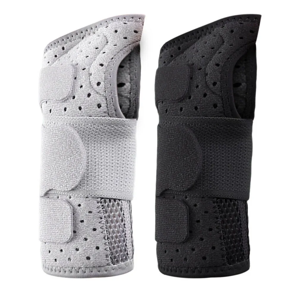 

Double Aluminum Plate Splint Wrist Brace Protector Arthritis Wristband Adjustable Wrist Support Carpal Tunnel Sport Wristband