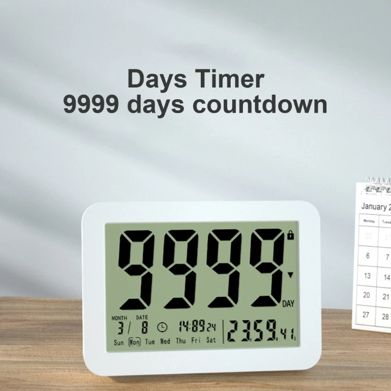 9999-Days Digital Countdown Days Timer Clock with Strong Back Dropship 2