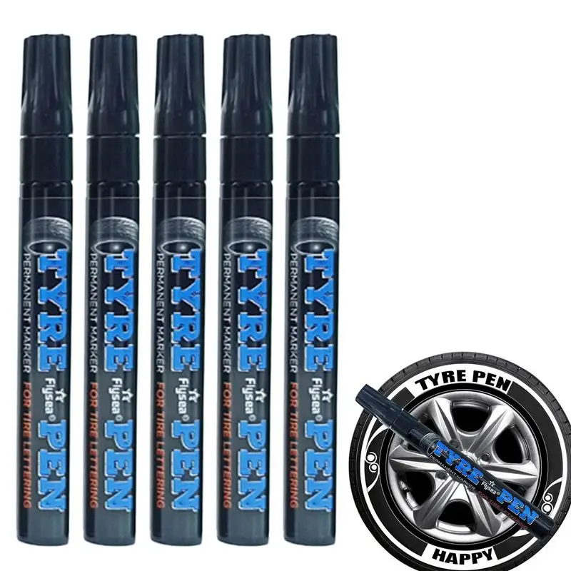 WhiteMarkerPenPermanentMarkerForCarBikeMotorTiresWhiteBlack