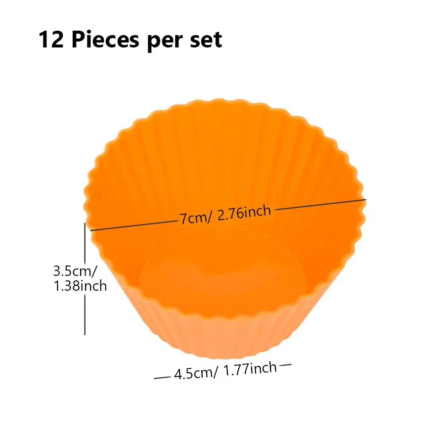 Silicone Cupcake Baking Molds 6