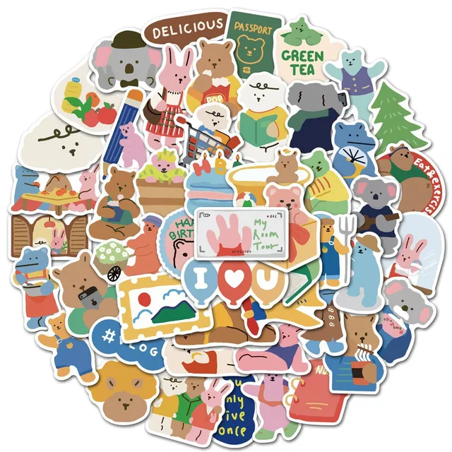 10/30/50 Q Version Cute Pokemon Pokémon Pokemon Cartoon Waterproof Laptop Suitcase Stickers for Children's Gift Kawaii 50Pcs-Full Pack