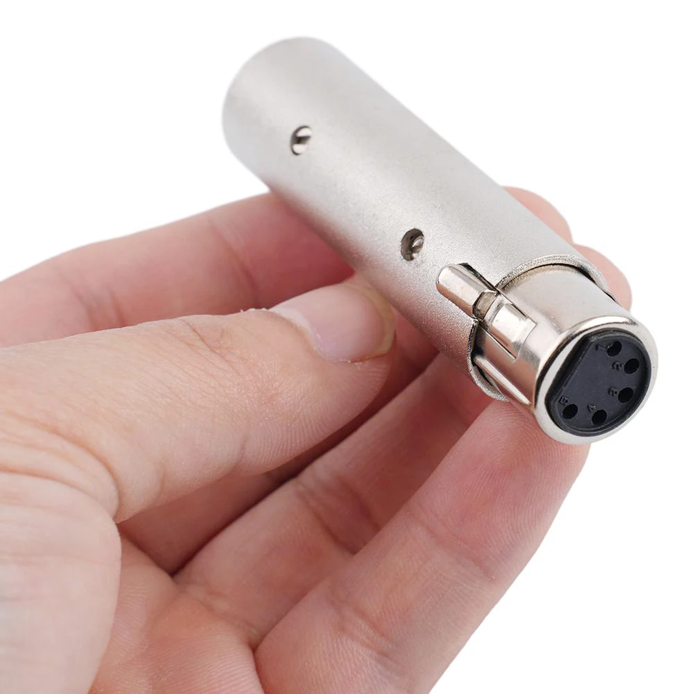 

Converter 3Pin XLR To 5 Pin DMX Metal Cased Converter Audio Lighting Adapter Or 5 To 3 Adapter For Camcorder DMX Signal Light