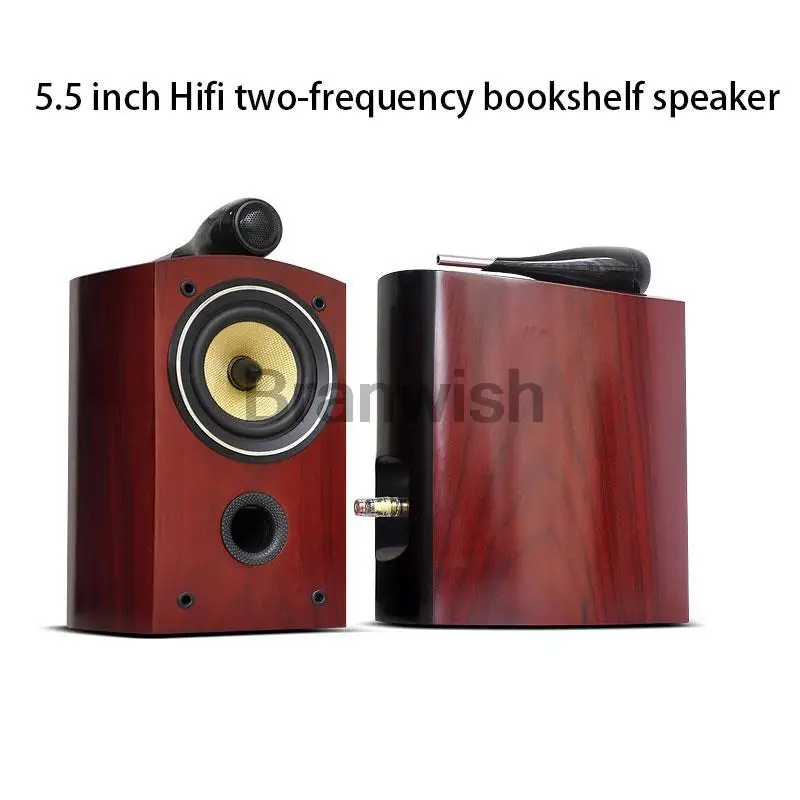 5.5 인치 발열 패시브 북쉘프 하이파이 스피커 양방향 100W 전문 오디오 8Ω 모니터 스피커 사운드 박스 고출력 스피커, 케블라 섬유 다이어프램 fst 우퍼 