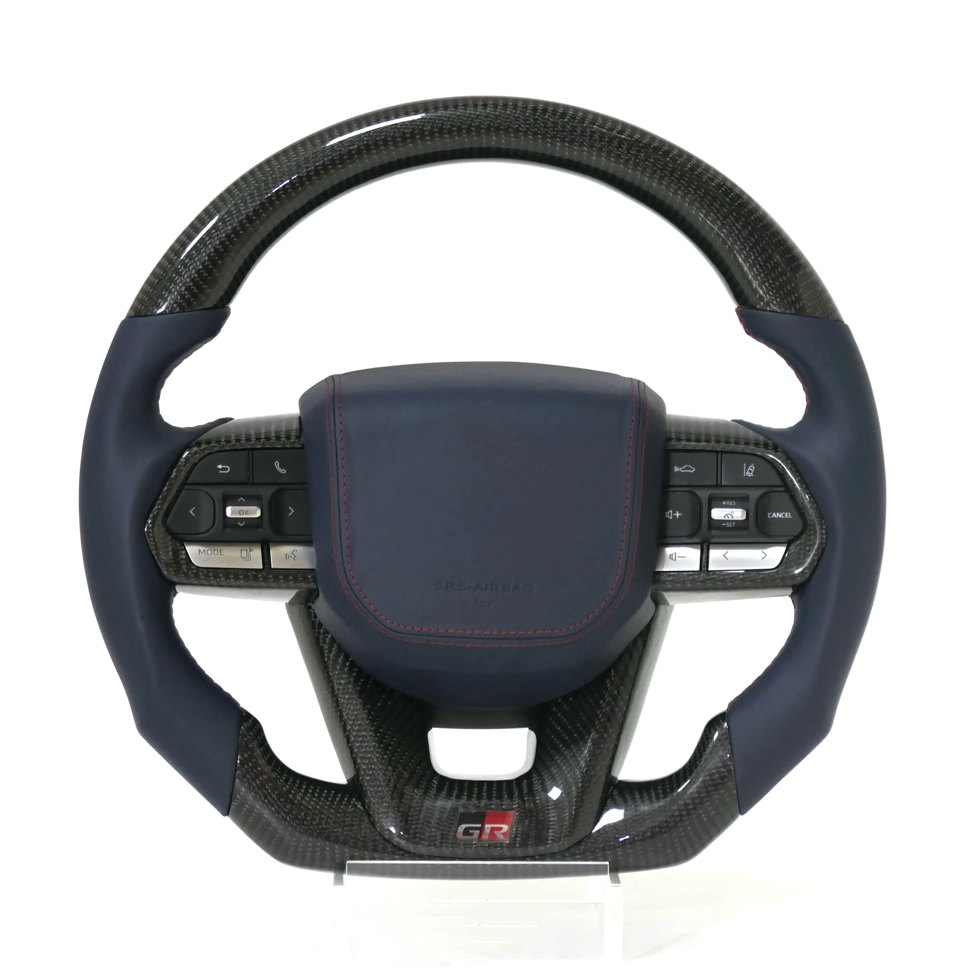 

Custom LC300 carbon fiber car steering wheel to fit Toyota Land Cruiser lc100 lc200 Prado fj70 fj79 fj76 LC200 FJ200 GR style