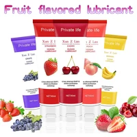 30/60ml Water-based Sex Lubricant Edible Fruit Flavor Grape/Banana/Strawberry Oil Vaginal Orgasms Body Massage Oil for Couple