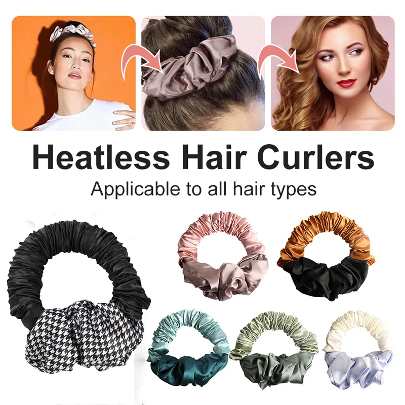 Bigodini Per Capelli Senza Calore Rulli Per Capelli Pigri Fascia Per Capelli Arricciacapelli Wave Formers Wet Wavy Wavy No Heat Women Soft Curls Hair 