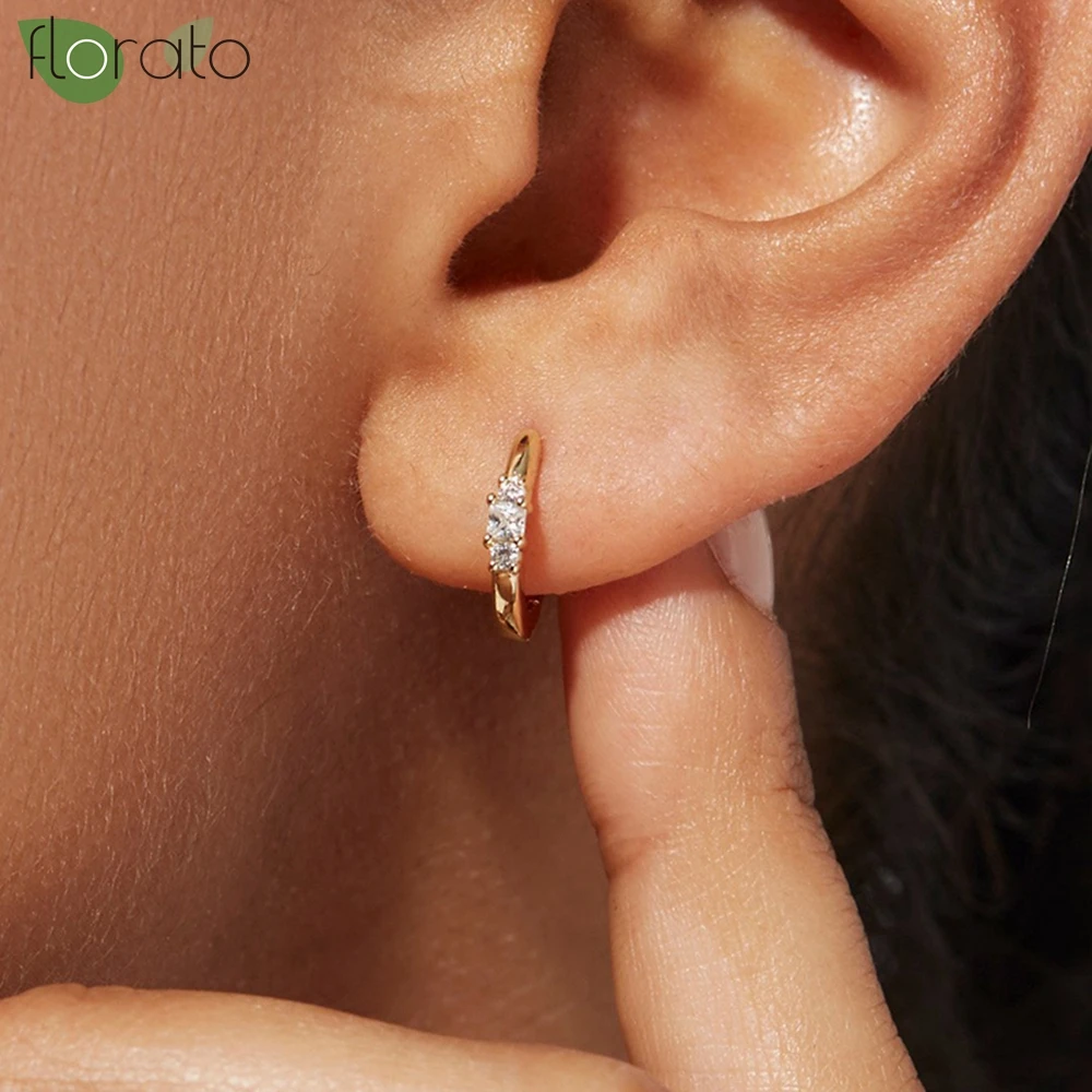 

925 Sterling Silver Needle Simple Fashion Gold Earring Hoop Small Hoop Earrings for Women 2022 Luxury Jewelry Premium Gift