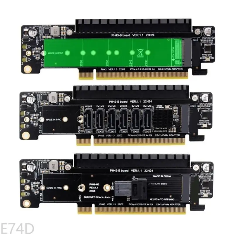 E74D PCIE4.0 Channel Split Expansion Card 8+4+4 for Enhanceds Performances