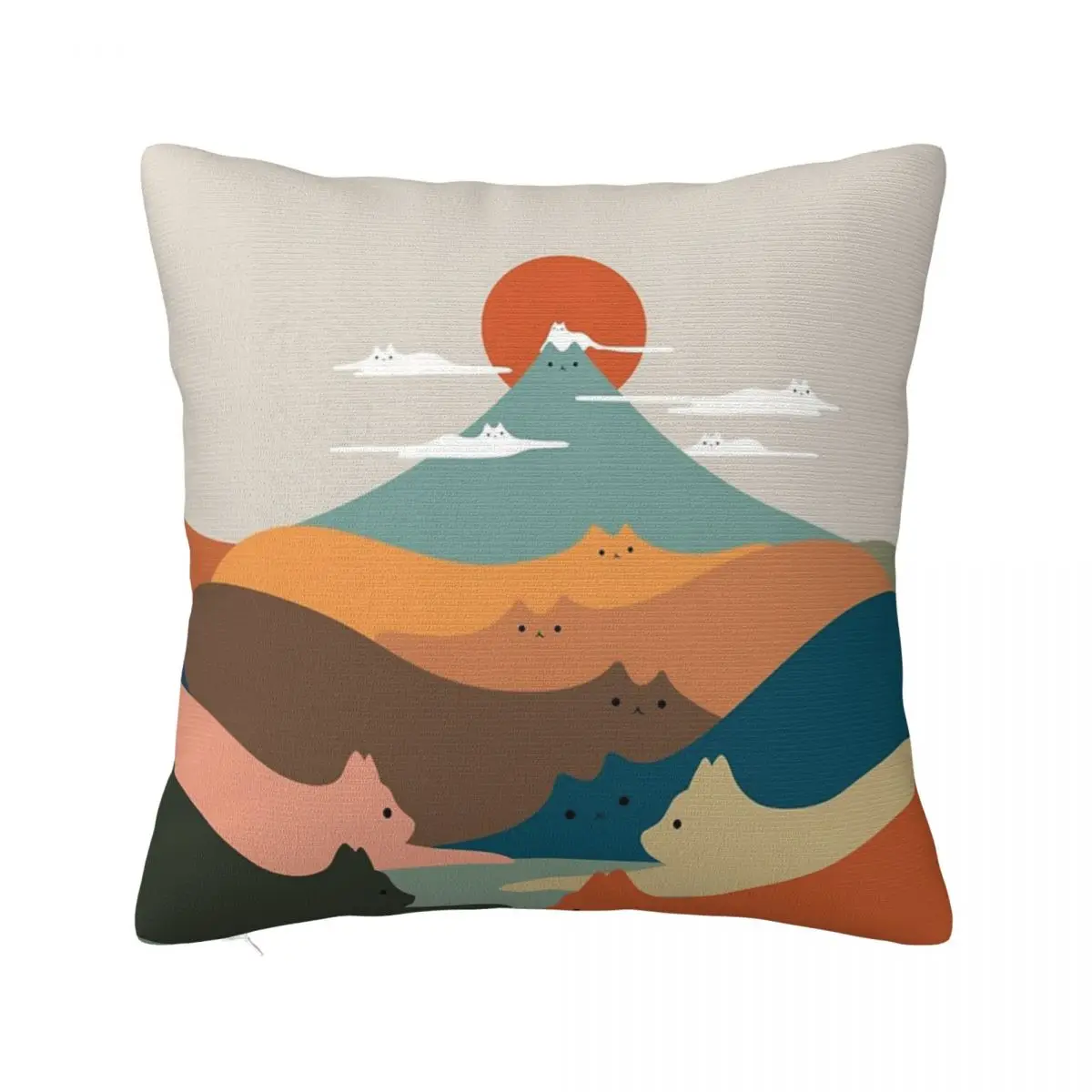 

Cat Landscape 132 Pillow Cover For Pillow Decorative Cushions Pillow Case Pillow Cover