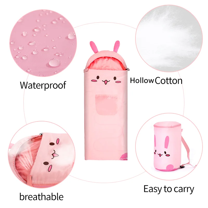 BSWolf Children Cartoon Blanket Camping Sleeping Bag 1PC Bedspread Children Birthday Gifts Animals Sleep sleeping bag