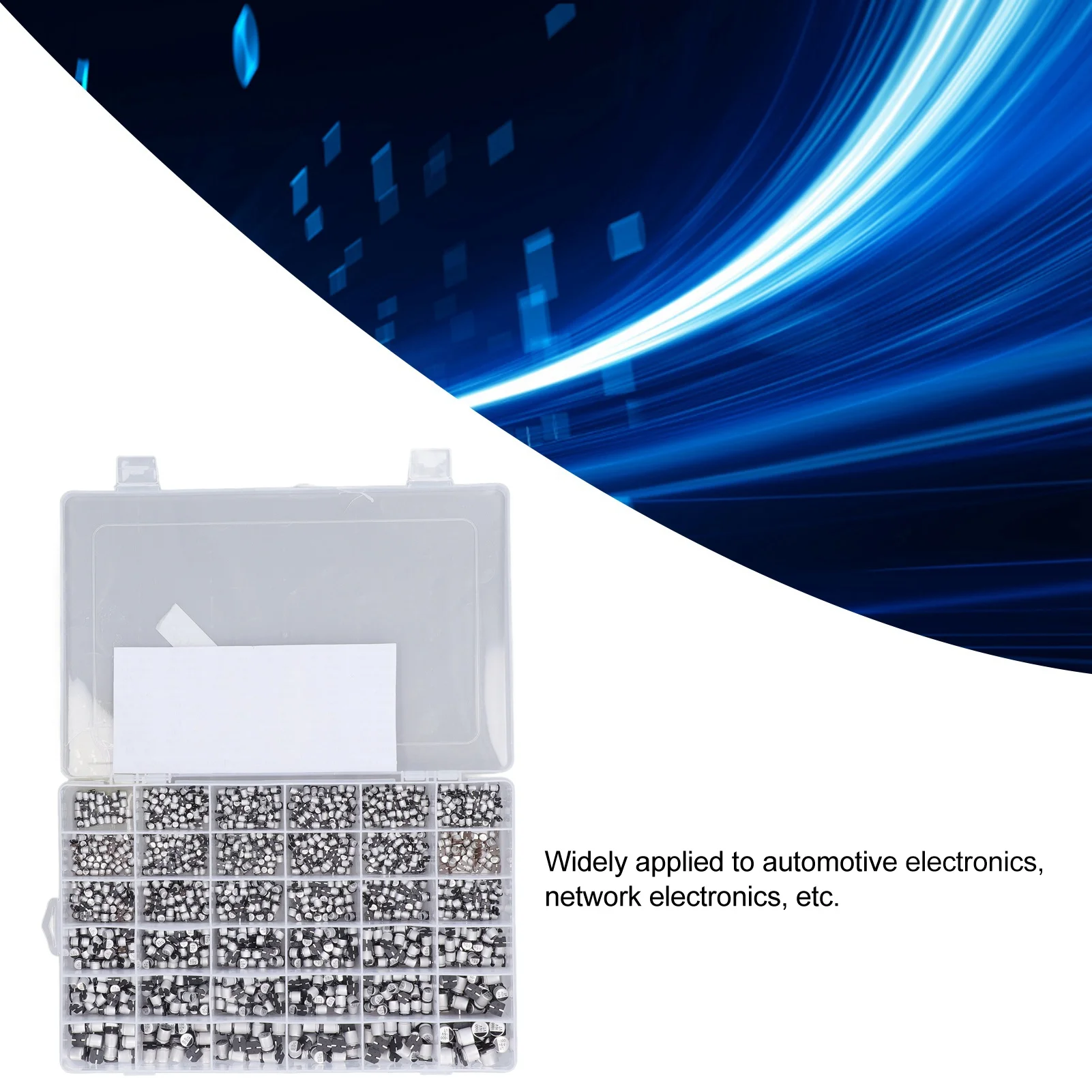 1520Pcs SMD Electrolytic Capacitor 36 Values 1uF‑1000uF Aluminum Assortment Set Kit
