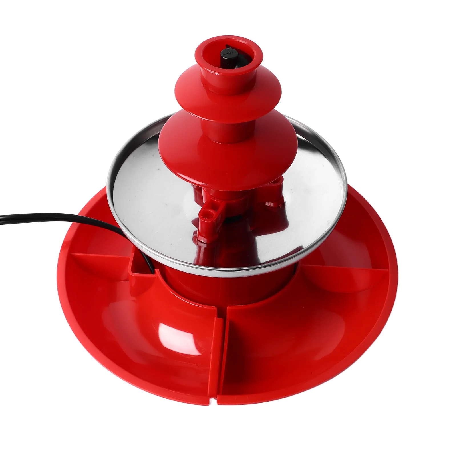 Chocolate Fountain Machine Three Layer Chocolate Fountain Detachable Mini Fondue US Plug 110V for Party chocolate fountain machine