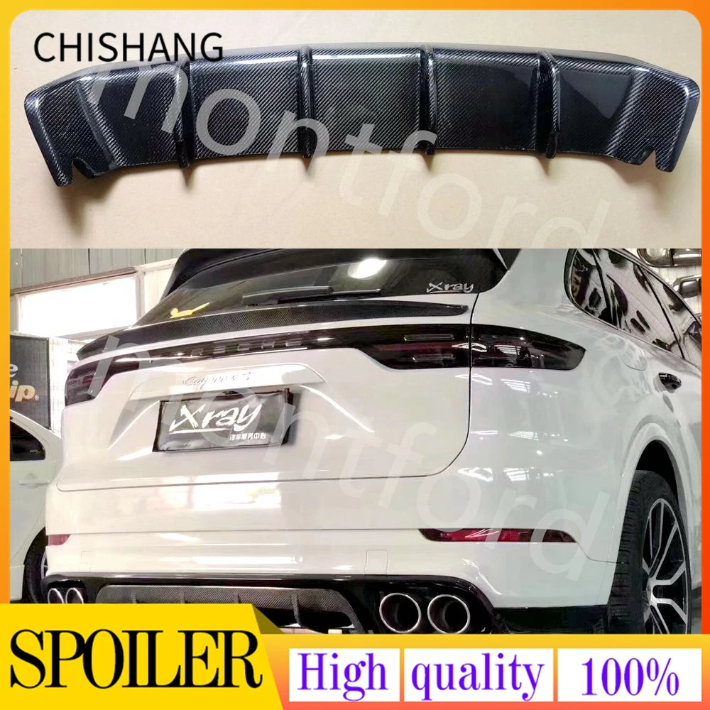 

Carbon Fiber Rear Bumper Lip Spoiler Rear Diffuser For Cayenne/Cayenne S 958 9YA GTS 2016 2017 2018 2019 2020 2021 Car Body Kit