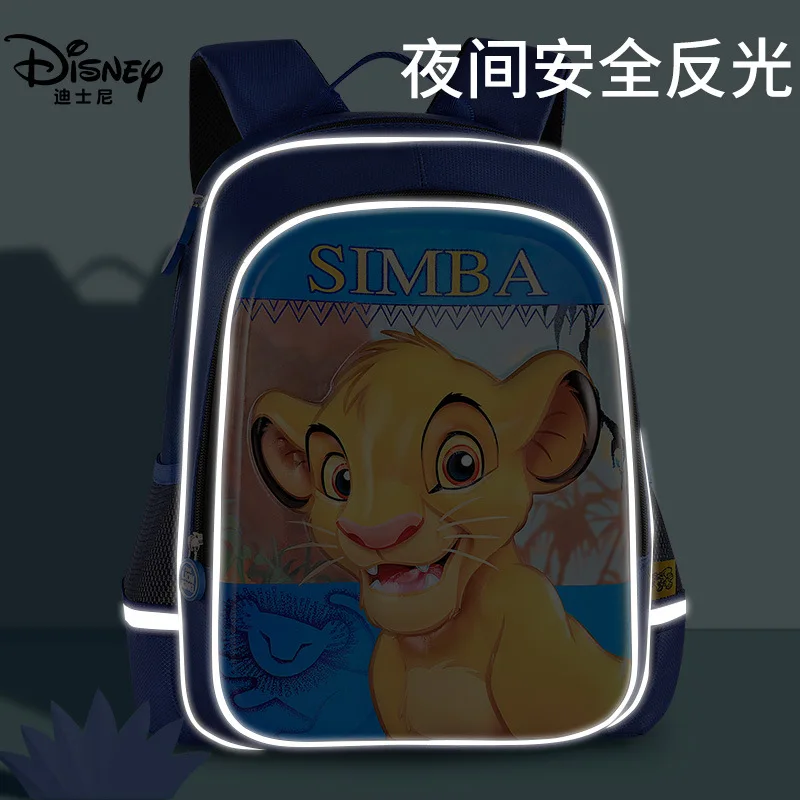 2022 Disney Simba School Bags For Boys Primary Student Shoulder Orthopedic Backpack Large Capacity Grade 1-3 Kids Gifts Mochila