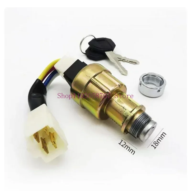 1 SET Forklift ignition switch For Heli Forklift JK411 3/4-wire Start switch Ignition switch Ignition lock Repair tool Forklift accessories