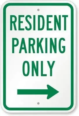 

Activity Sign Campground Signs Parksign 12x8inches,Resident Parking Only (with Right Arrow),Metal Tin Signs,Printed,Easy to Moun