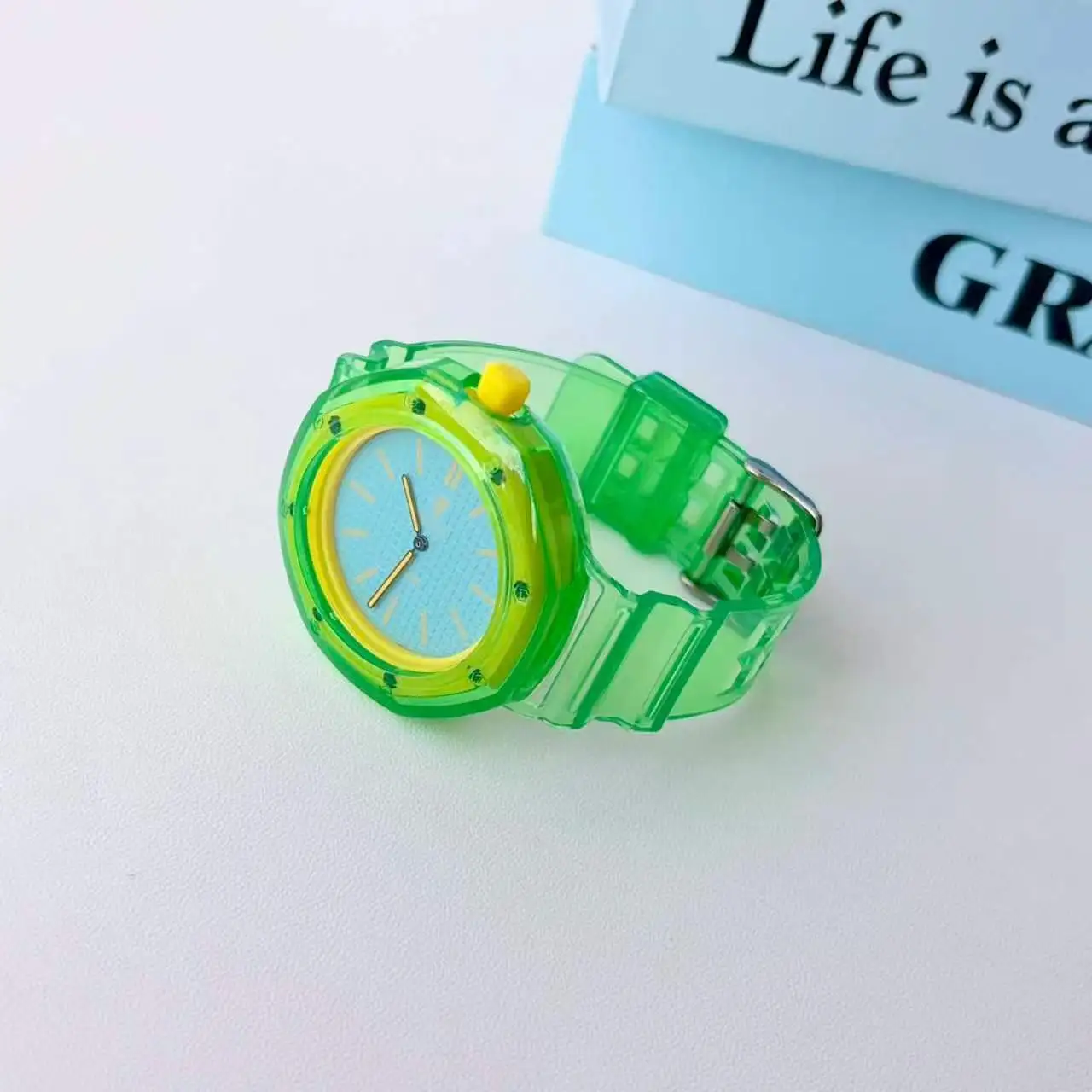 Transparent Jelly Shockproof Waterproof Watch Strap - Swatch x AP Royal Pop Collection
