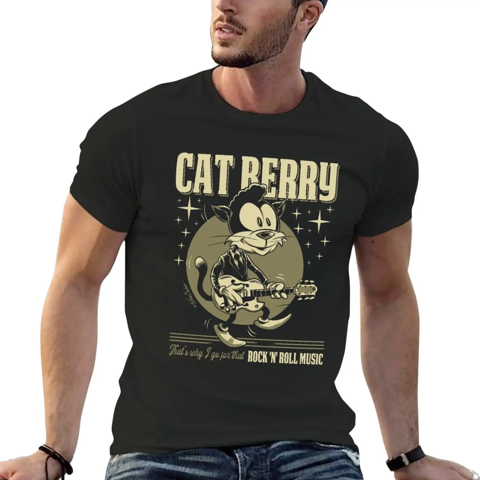

New Cat berry T-Shirt korean fashion custom t shirts design your own plain t shirts men