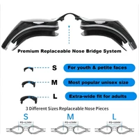 Lunettes de natation sur ordonnance myopie personnalisées pour enfants adultes, antibuée, puissance différente gauche/droite (-6.0 à Plano), sangle réglable 5