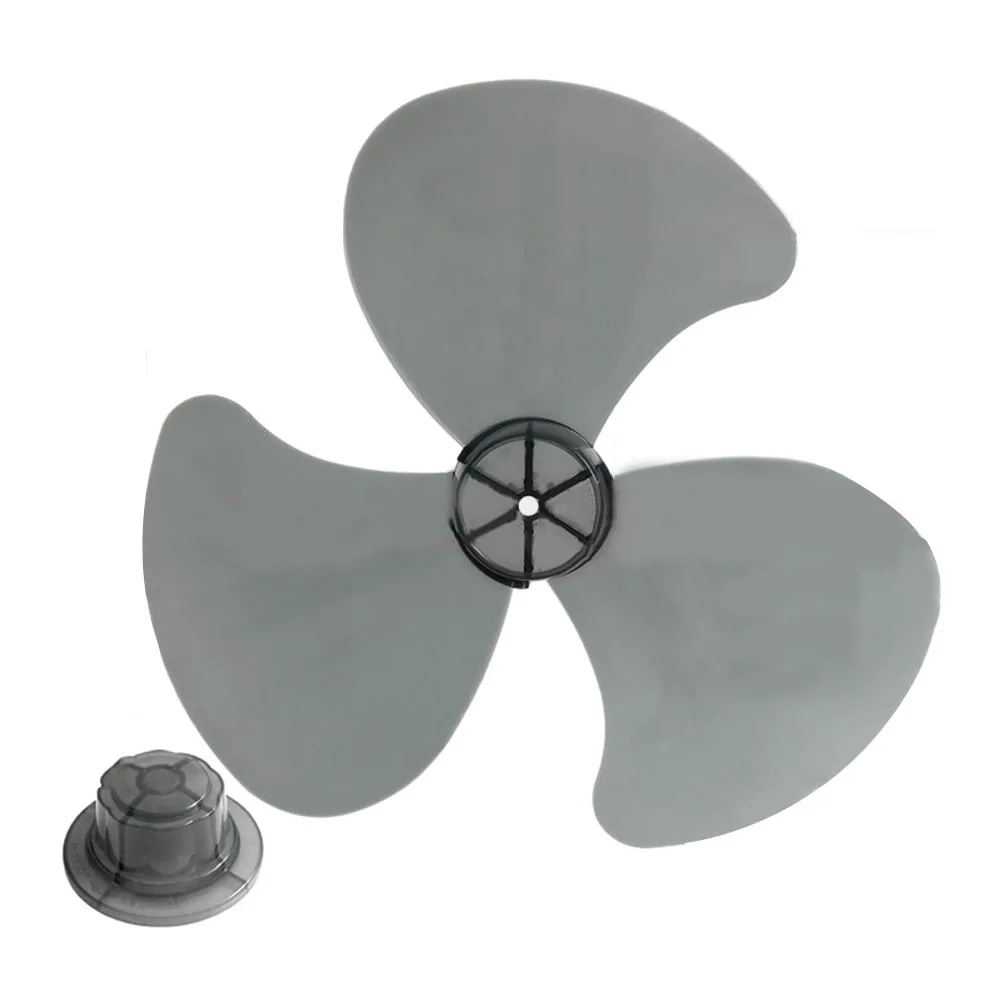 

16 Inch Household Plastic Fan Blade Three Leaves With Nut Cover For Pedestal Fan Blade Indoor Air Quality Fans Heating Cooling