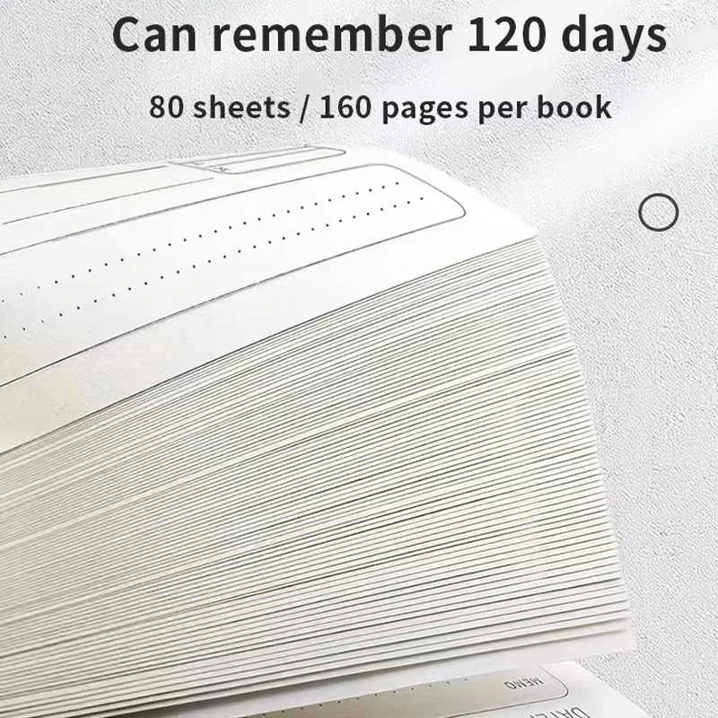 1pc Planner Agenda Spiral A5 Notebook Orari Piano giornaliero Lista delle cose da fare Blocco note 160 pagine di spessore Materiale scolastico per ufficio Cancelleria - immagine 6