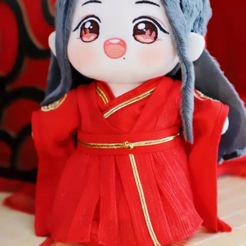 Mo Dao Zu Shi 애니메이션 피규어 Wei Wuxian Lan Wangji 인형 옷, 부드러운 봉제 인형, 코스프레 웨딩 옷, 드레스 업 액세서리