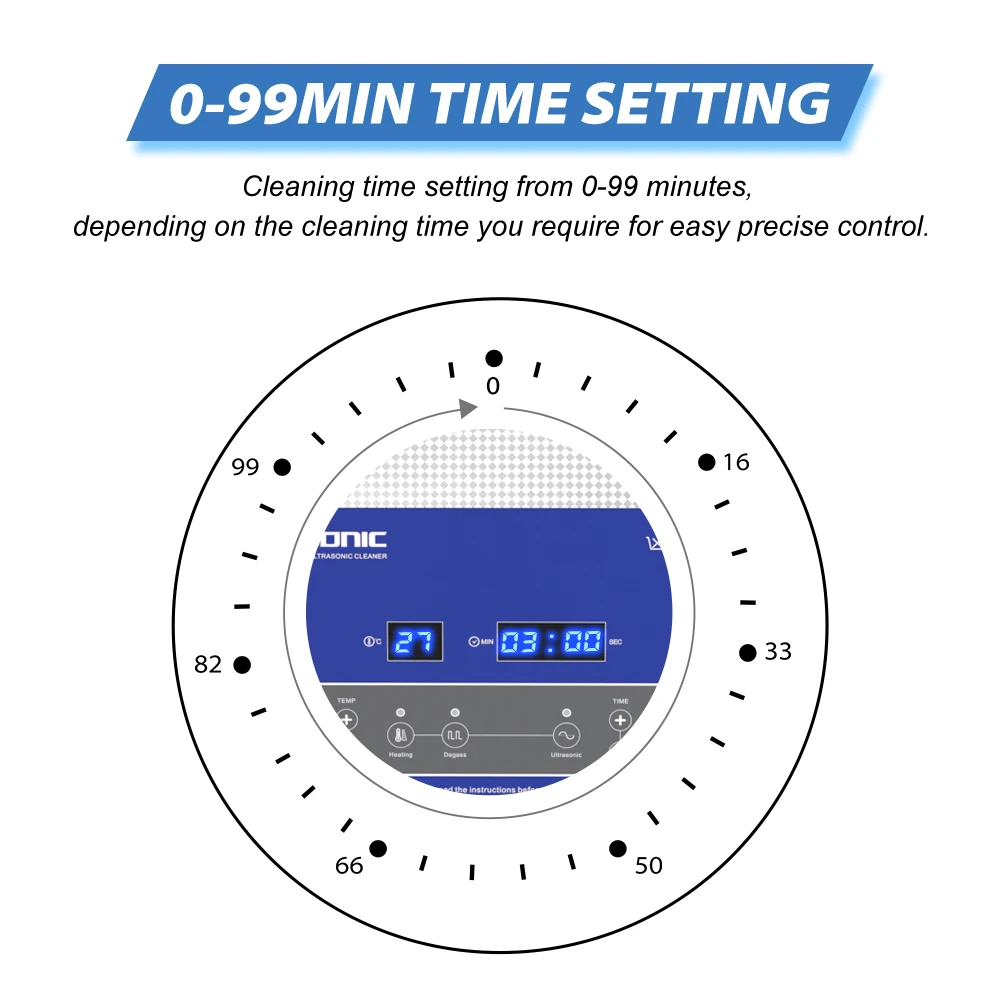 GTSONIC 디지털 초음파 세척기 배스, 99 분 타이머, 가열 가스 제거, 2L, 3L, 6L, 9L, 13L, 20L, 27L