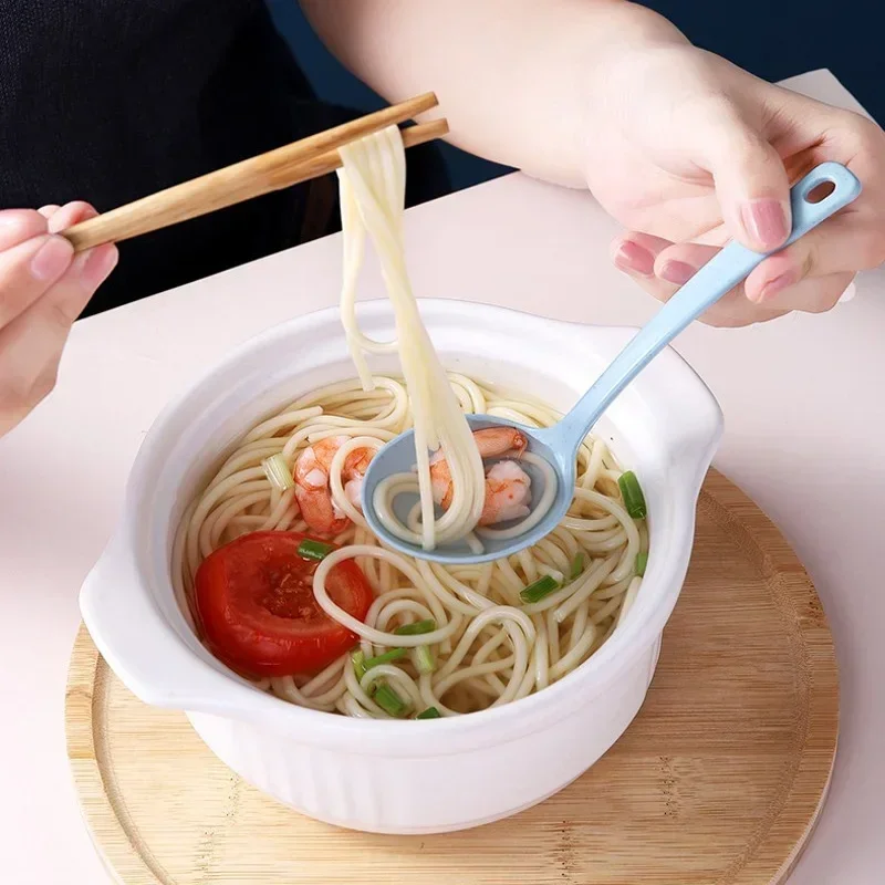 Household Utensils Spoon Wheat Stalk Spoon Tablespoons Plastic Large Soup Long Porridge Rice Dinner Scoop Kitchen Supplies 1pcs