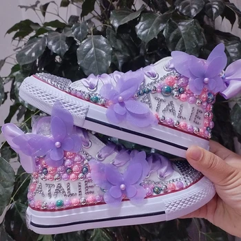 Custom Name Rhinestone Sneakers 1
