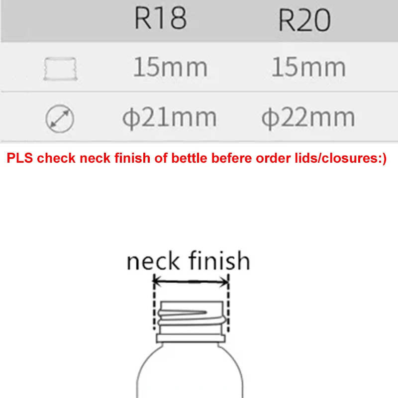 100PCS 18/410 20/410 Aluminium Lid/Aluminum Ropp Threaded Cap Gold Silver Screw Lids for Bottle Cosmetic Container