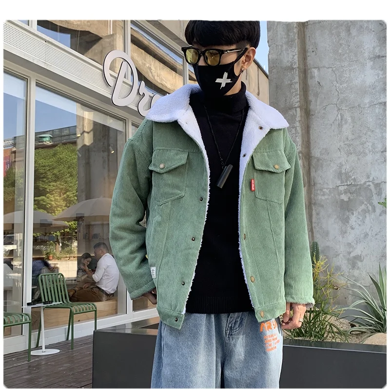 

Privathinker Men Autumn Winter Thicken Warm Corduroy Jackets Men's Outwear Hip Hop Coat Male Teen Casual Men Bomber Jacket