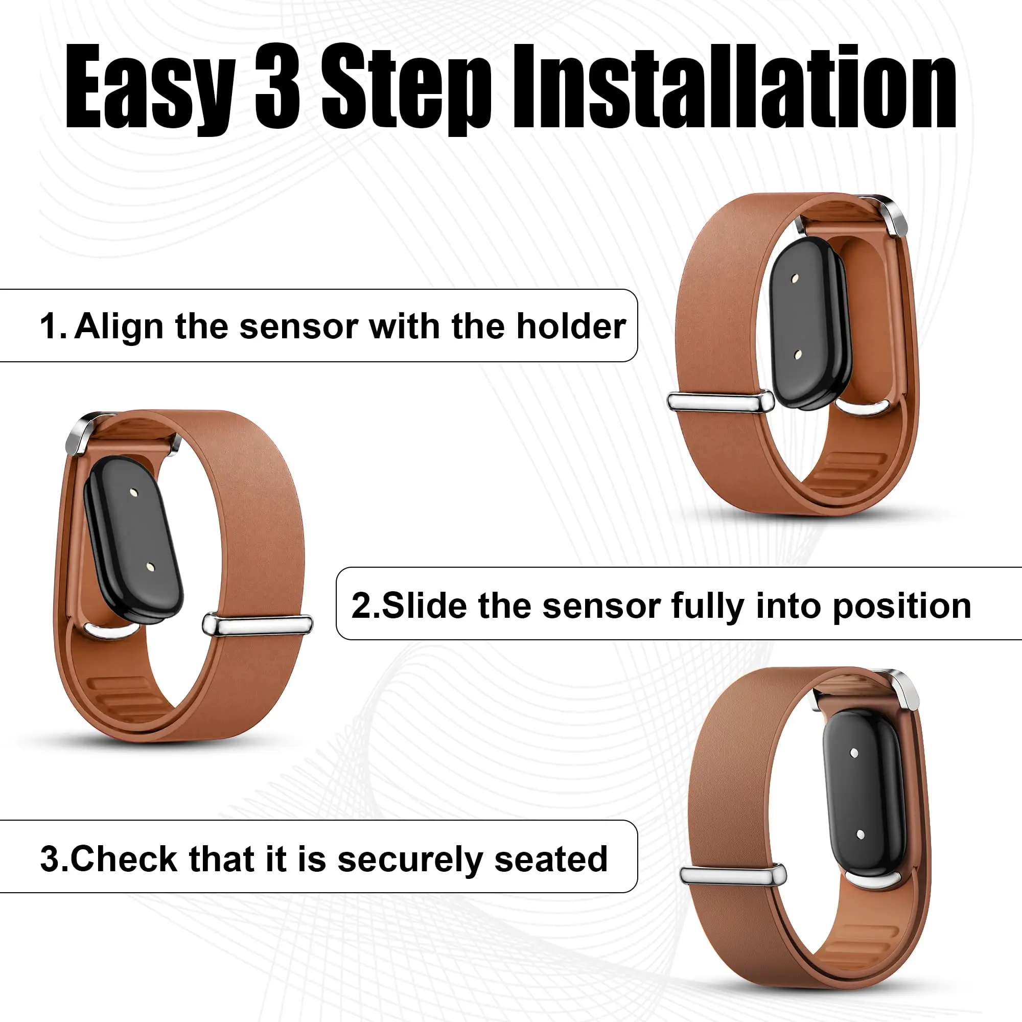 Premium Top-Grain Leather Sport Wristband - Comfortable Replacement Bracelet Strap