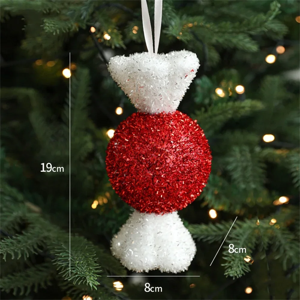 thumbnail image 1 of 1/6 piezas de piruleta navideña con colgante de bastón de caramelo, bola colgante para árbol de Navidad, adornos navideños para el hogar, regalo de Año Nuevo 2024, 1 of 5