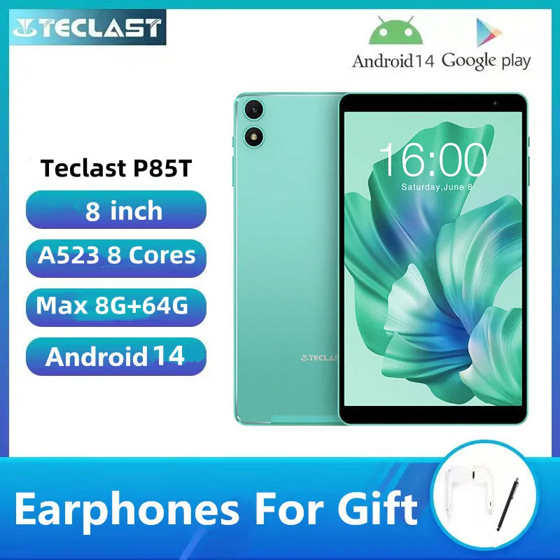 Tablette Teclast P85T 8 Pouces - 64 Go, 4 Go RAM, WiFi, Processeur 1.8 GHz - Vert