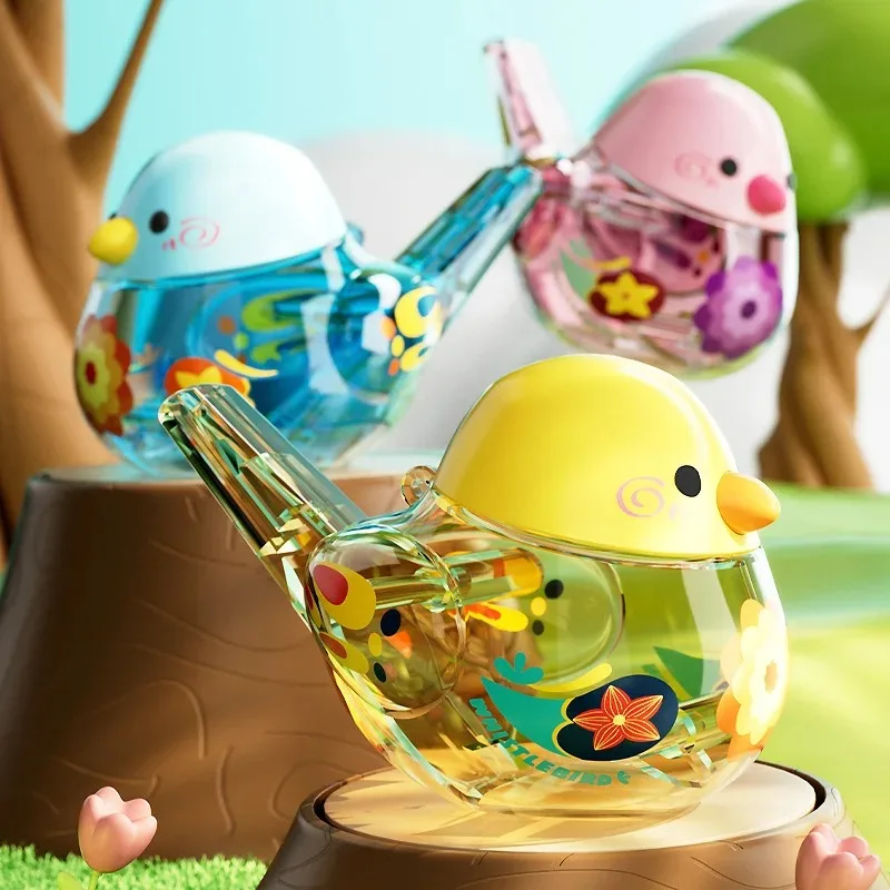 ABS Material Cartoon Water Bird Whistle Toy With Water Can Blow Children's Musical Instruments Fun Toys