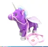 Electronic Plush Unicorn Robot Horse Toy Controled By Leash Electric Pet Whinny Walk Singing Song Music Animal For Kid Gift 2