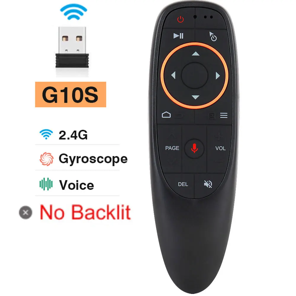 שלט רחוק קולי G10S G10S Pro Air Mouse 2.4G Wireless Gyroscope IR Learning עבור H96 MAX X88 PRO X96 MAX Android TV Box