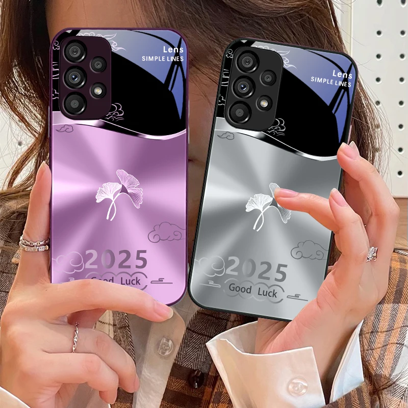 Radiant Ginkgo Leaves Tempered Glass Phone Case