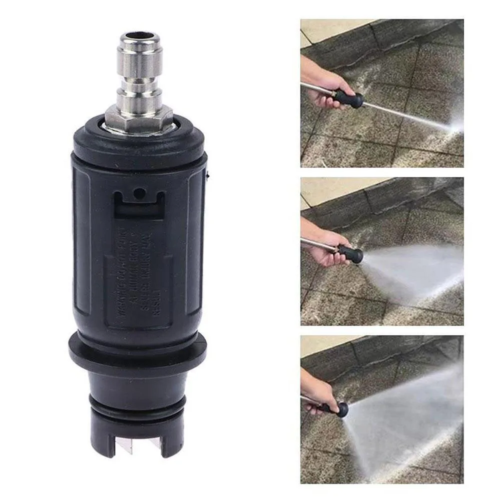 1/4in Angle Quick Pressure Washer Rotating Turbo Nozzle Spray Tip Adjustable Spray Angle High Pressure Quick Effective Cleaning
