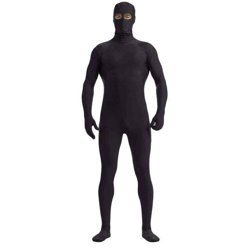 Lycra Breathable Summer Face Cover Spandex Zentai Costume Hood Halloween Mask US 