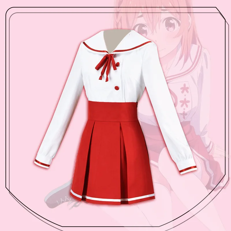 

Anime Rent A Girlfriend Kanokari Sakurasawa Sumi Cosplay Costume JK Uniform Halloween Costumes For Women Kawaii Girls Mini Skirt