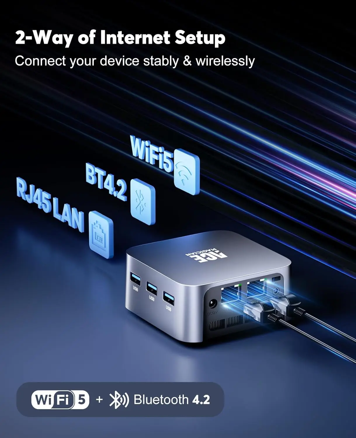 KAMRUI Mini PC T8 PLUS Alder Lake N95 12GB RAM 256GB M.2 SSD