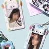 1Pcs Photocard Holder, Cute Cartoon ID Credit Card Holder with Keychain Hard Shell Protective Photo Sleeves 3